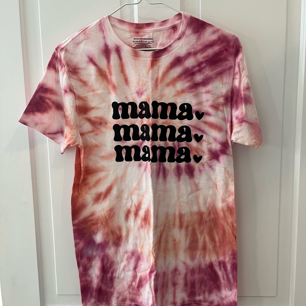 NWOT Tie-Dye Mama T-Shirt - Pink and Orange